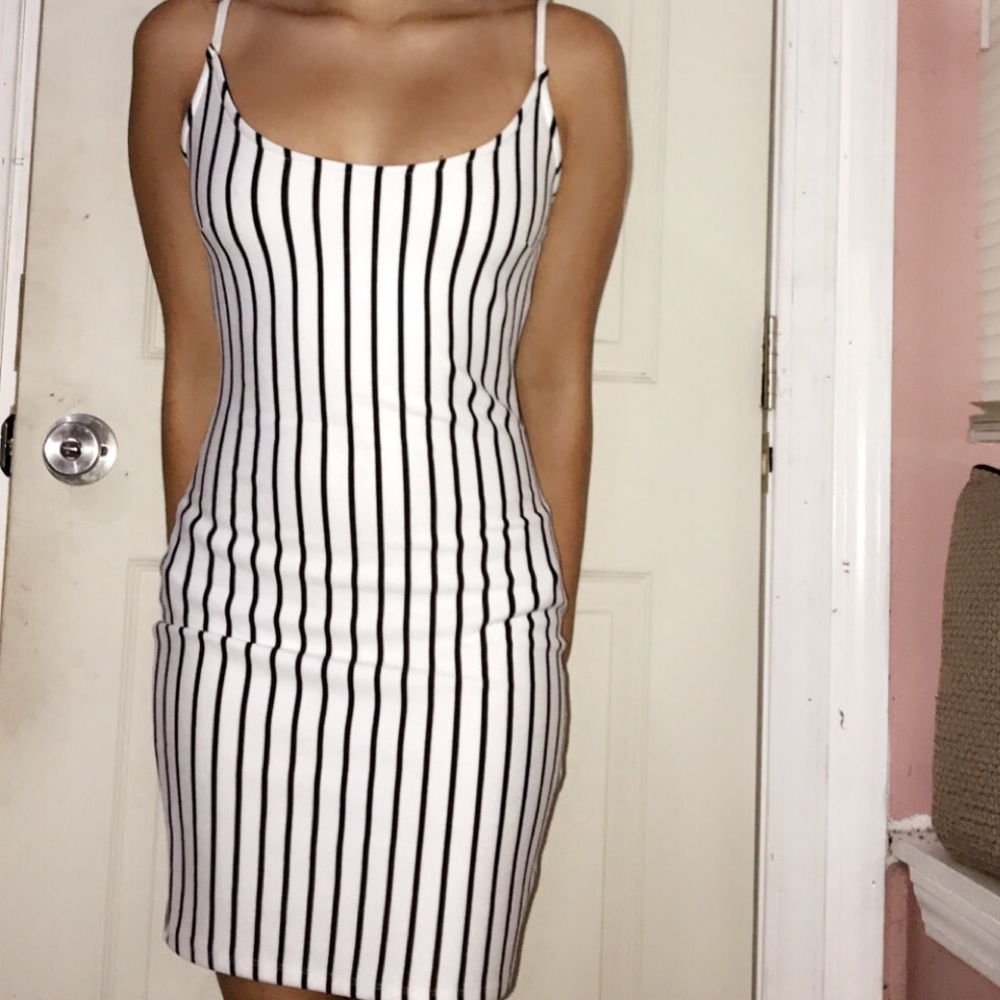 Striped Tight Fit Dress